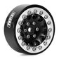 Injora 1.3'' Aluminium Beadlock Wheels For Trx4M Scx24 1/24 1/18 Rc Crawler Upgrade(Sliver Black)