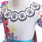 Dyjjkm Mirabel Costume For Girls Magic Family Dress Cosplay Princess Halloween Party Outfit (Blue, 3-4 Years)