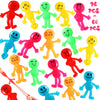 96 Pcs Stretchy Bendable Man, Treasure Box Toys For Classroom, Stretchable Smile Figures, Assorted Color Bendable Toys, Carnival