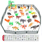 ValeforToy 54-Piece Mini Jungle Animal Figure Set, Realistic PVC Toys for Kids, Multicolor, Learning Party Favors