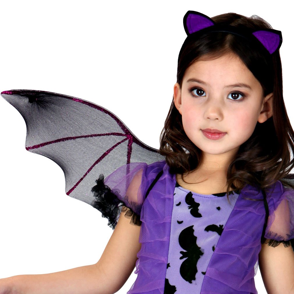 Eozy Girls Bat Costume Halloween Vampire Cosplay Costume Set For Kids