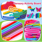 AHHSOY 4 Pack Sensory Activity Board Toys Set, Silicone Fidget Toys for Stress Relief, Ideal for Kids and Adults, ADHD & Autism Friendly