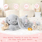 Beniny Large Bunny Stuffed Animal 24'' - 4Pcs Stuffed Bunny Rabbit Plush Toy Gifts For Kids - Cuddly Mommy Bunny Surprise With 3