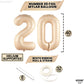 Katchon, Gaint Caramel 20 Balloon Number - 40 Inch | Creme 20 Balloons For 20Th Birthday Decorations | Number 20 Balloons | 20 Number Balloons For 20Th Anniversary Decorations | 20 Birthday Balloons