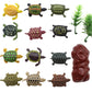 Animal Assorted Mini Plastic Figures Toy Set, Educational Party Cake Topper, Goody Bag Filler (12Pcs Small Tortoise)