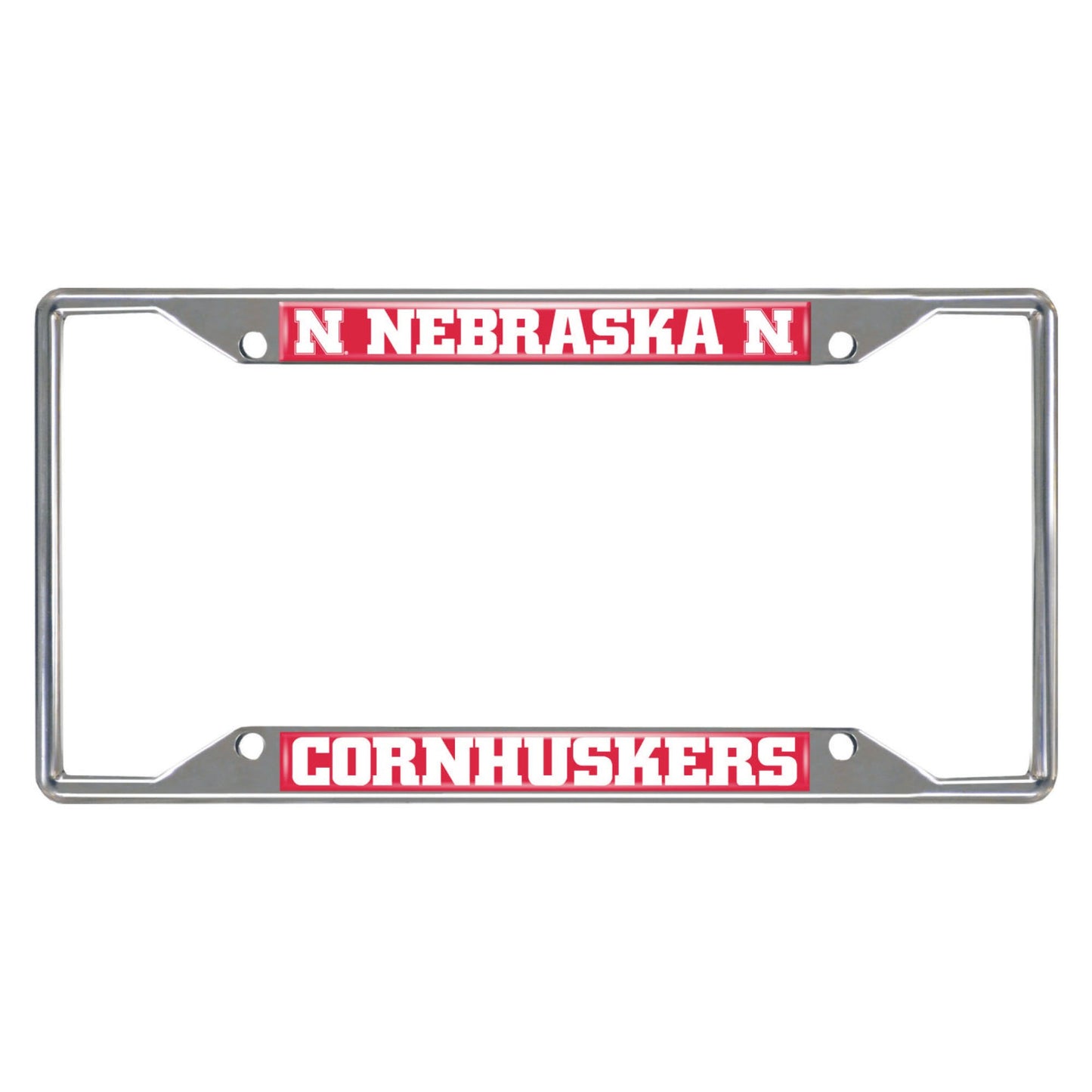FANMATS - 14919 NCAA University of Nebraska Cornhuskers Chrome License Plate Frame 6.25x12.25