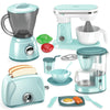 Shemira Play Kitchen Accessories, Pretend Play Kitchen Appliances Toy Set with Coffee Maker, Blender, Mixer, Toaster, Toys for 3