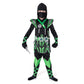 Spooktacular Creations Kids Green Ninja Costume, Child Boy Ninja Costume For Kids Toddler Ninja Themed Parties, Halloween Costume Dress Up (Large(10-12 Yrs))