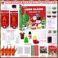 JOICEE Christmas Taba Squishy Kit  DIY Xmas Squishy Making Kit 18OZ AB Liquid Silicone with Xmas Tree Stocking Snowman Reindeer Molds for Make Your Own Christmas Soft Squishies Party Favors Gifts
