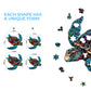 Cafthub Wooden Jigsaw Puzzles A4 - Animal Shaped - Wooden Puzzles For Adults And Family (Colorful Sea Turtle)