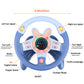 deAO Kids Steering Wheel Toy - Simulated Driving with Light & Music, Large, Blue, Model: deAO
