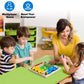 Ineariu Shut The Box Game - 4-Player Wooden Dice Game, 8.7" Colorful Design for Parties and Skill Development