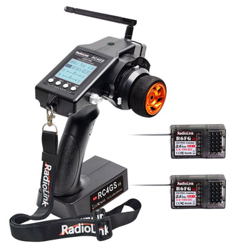 ATA HOBBY Radiolink RC4GS V3(V2 Upgrade) 5 Channel RC Radio Transmitter and 2Pcs R6FG Receiver with Gyro 2.4ghz 400M Remote Cont