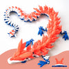 Dak Haan 30 Large 3D Printed Dragon Flexible Articulated Crystal Dragon Fidget Toy Cool Big Dragons Toy Huge 3D Printed Dragons Gift for Girls Boys Kids Christmas & Birthday