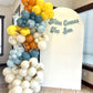 Here Comes The Son Baby Shower Decor Balloons Arch, 125 Pcs Retro Orange Blue And Yellow Balloons With 25 Inch Sunshine Sun Foil