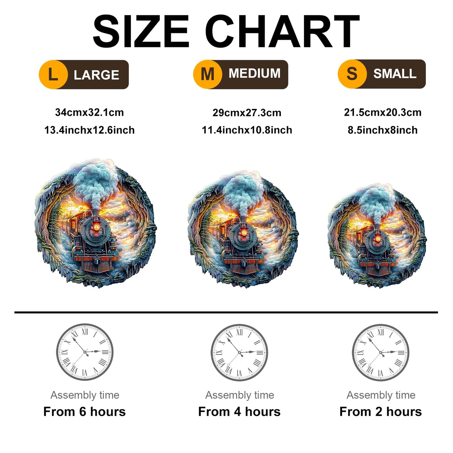 KAAYEE Wooden Puzzles for mature-themeds 270 Pieces Visual 3D Steam Train Wooden Jigsaw Puzzles for mature-themeds Unique Shaped Train Wood Puzzle Gifts for Mother's Day mature-themed Kids(13.4 * 13 in)