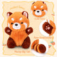 Riuhot Red Panda Stuffed Animal Cute Red Panda Plush Toy Panda Plushie Gift For Girlfriend Kids Birthday 9'' Red Panda Stuffed
