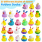 Fudragtn 50Pcs Easter Rubber Ducks, Mini 2.1 Inch Bunny Rubber Duckies Bath Toys For Kids, Assorted Float Duck Bulk For Fun Bath