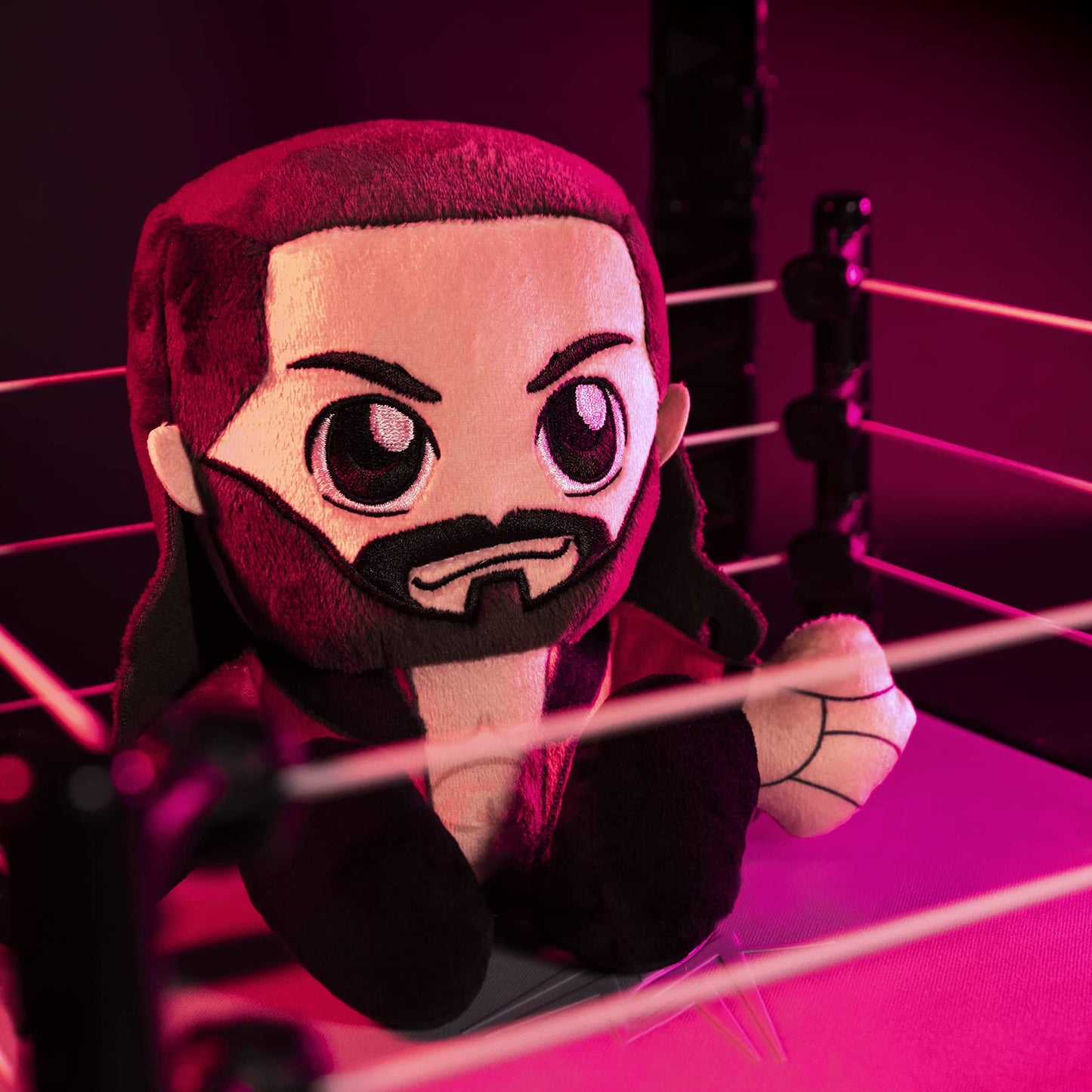 Bleacher Creatures WWE Seth Rollins Plush - 8" Soft Chibi Wrestling Doll, Crystal Velboa Polyester, Seth Rollins Color
