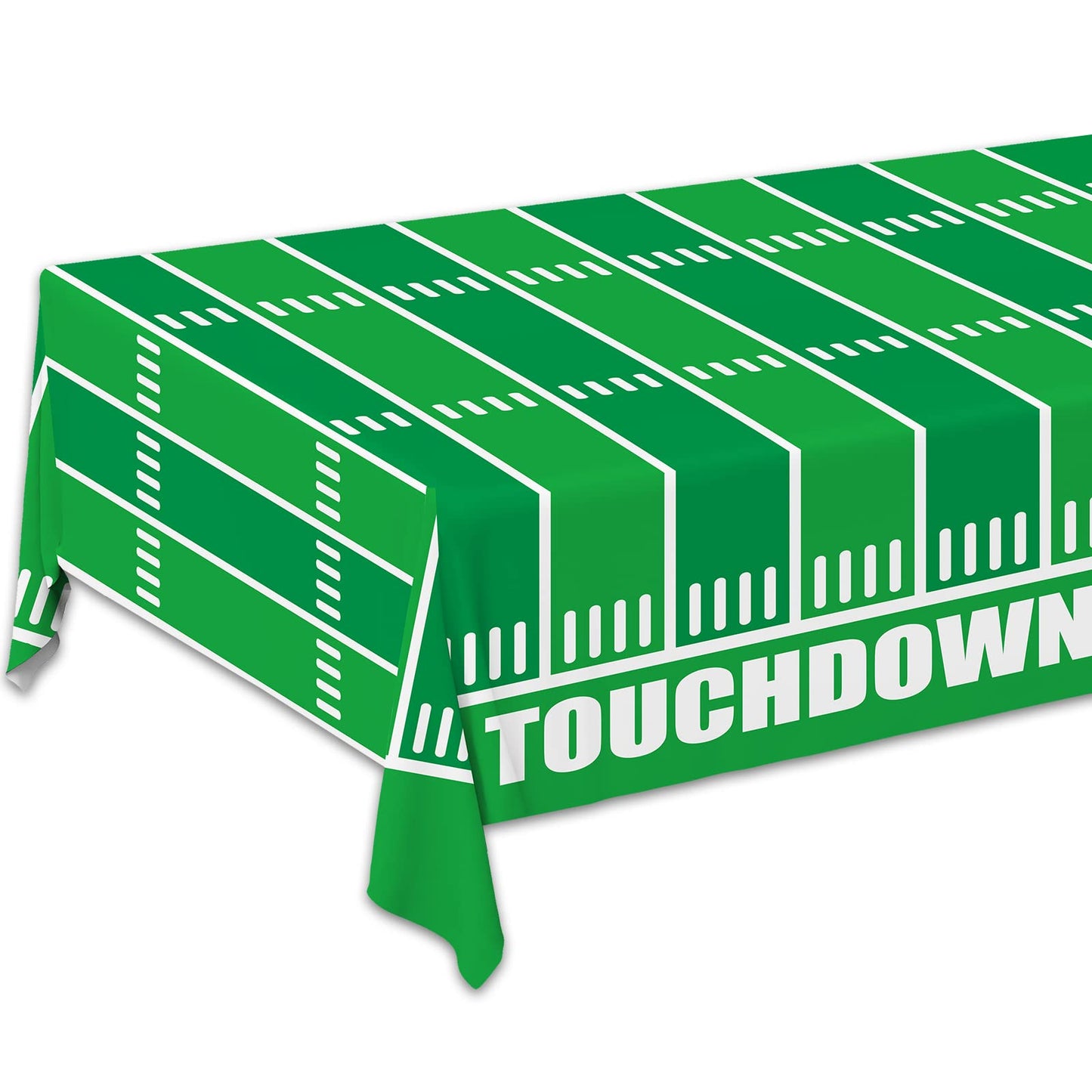 Gatherfun Football Theme Party Disposable Tablecloth Plastic Touchdown Table Cover for Birthday Football Party Games Decoration 