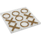 Deco 79 Metal Tic Tac Toe Game Set With Gold Pieces, 12' X 1' X 12', Gold