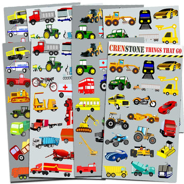 Cars and Trucks Stickers Party Supplies Pack Toddler - Over 160 Stickers for Toddler Boys and Girls (Cars, Fire Trucks, Construc