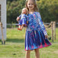 Bow Dream Cute Girl Dress And Matching American Girl Doll Clothes Accessories For Girls Dresses Size 130 Deep Blue