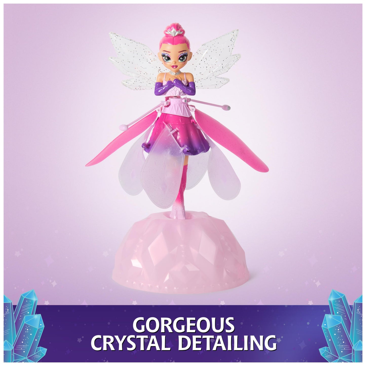 Crystal Flyers, Magical Flying Toy Doll With Crystal Wings, Girls Gifts, Interactive Kids Toys For Girls And Boys Ages 5 And Up