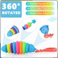 12 Pcs Sensory Slug Toys, Articulated Stretch Caterpillar Toy, Anxiety Relief Fidget Slug Toy, Novelty Party Favors For Kids.