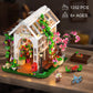 Hogokids Flower House Building Set With Led Light - 1332 Pcs Garden House Buiding Toy With Flowers Potted Plants Parrot Cat Animals Playset Greenhouse Model Xmas Gift For Adults Teens Girls 6-12 Years