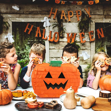 Halloween Pumpkin Pinata for Halloween Theme Party Favor, Halloween Party Supplies with Smile (11.81 x 15.75 x 4.14 inches)