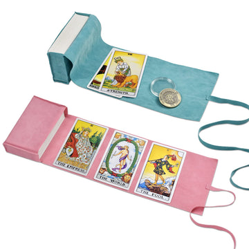 Knana 3Pcs Velvet Tarot Card Holder Set - Tarot Card Bags,Tarot Card Pouches,Tarot Carrying Bag For Tarot Cards And Oracle Decks - Pink&Blue