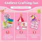 7july Unicorn Craft Box - 12 Fun Arts and Crafts for Kids Ages 4-8, Colorful Educational Toys, Model CB-02