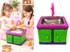 Beauty Tool minitaure Sink for Kids/Palm Size Plastic Sink/Wash Basin Kitchen Set in Role Play Toys for Kids/Boys/Girls Random C