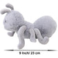 COSGOO Cute 9 Inch Stuffed Fuzzy Ant Animal Plush Toys Fluffy Ant Plushie Doll Gift for Kids and Lovers in Birthday  Thanksgiving Day  Christmas  Valentine's Day...- Grey