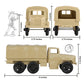 TimMee Plastic Army Men TRUCKS - Tan M34 Deuce and a Half Cargo Vehicles US Made