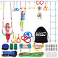 55Ft Ninja Warrior Obstacle Course For Kids With 12 Obstacle Course Accessories-Swings, Monkey Bars, Arm Trainers And More, Suit