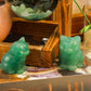 Duqguho Cat Decor Green Aventurine Cat Crystal Figurines Crystals Gifts For Cat Lovers Men Women Lucky Cute Cat Statue For Room
