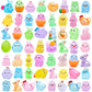 60Pcs Easter Luminous Mini Resin Figurines Miniature Figurines Tiny Small Easter Glow In The Dark Little Bunnies Chicken For Dol