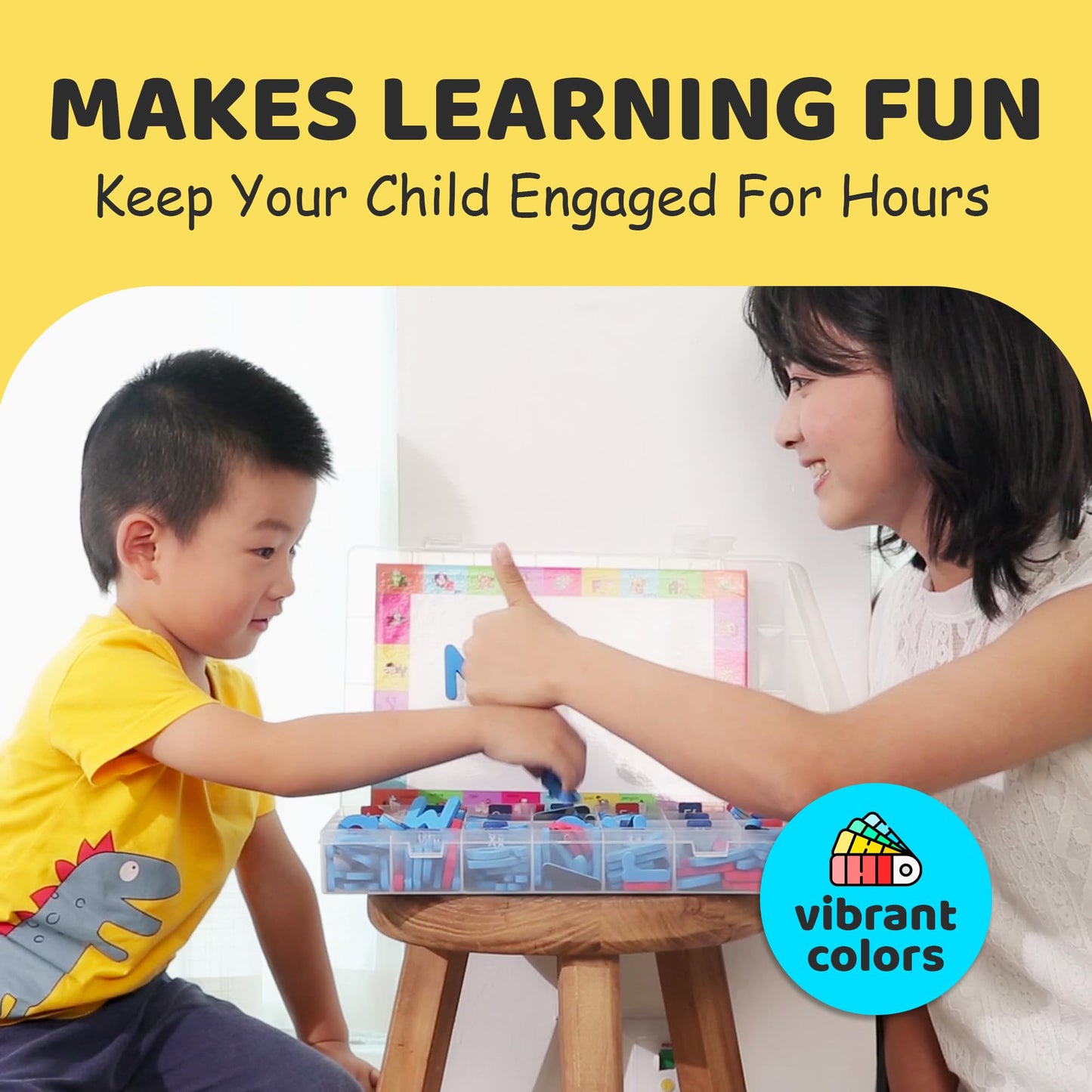 Magnetic Letters And Numbers For Toddlers, 274 Pieces Colorful Magnetic Letters, Shapes And Alphabet Magnets, Educational Kit Wi