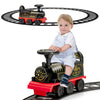 Honey Joy Electric Ride On Toy For Kids, 6V Battery Powered With Flashing Lights & Music, 16 Track Pieces, Storage Seat, Playable Without Tracks, Gift For Boys Girls (Black)