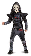 Disguise Overwatch Reaper Costume  Video Game Inspired Character Outfit for Kids  Muscle Padded Jumpsuit  Child Size Medium (7-8) Black (26593K)