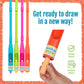 Walkie Chalk Stand-up Sidewalk Chalk Holder, (Orange), Creative Outdoor Toys for Kids and Adults Including 2x Chalks, Street Art
