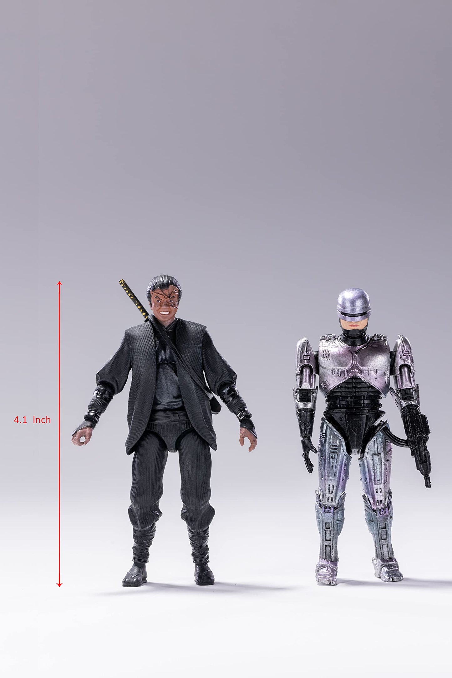 Hiya Toys Robocop 3: Robocop Vs Otomo Px Edition 1:18 Scale Exquisite Mini Action Figure Two-Pack, Multicolor