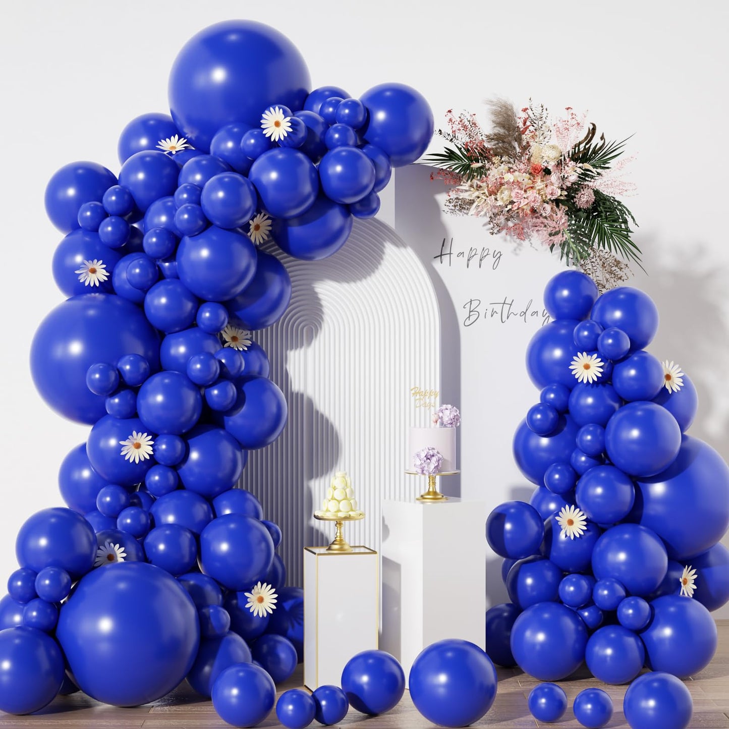 Royal Blue Balloon In Different Sizes 5 10 12 18Inch-134Pcs Royal Blue Balloons For Garland Arch