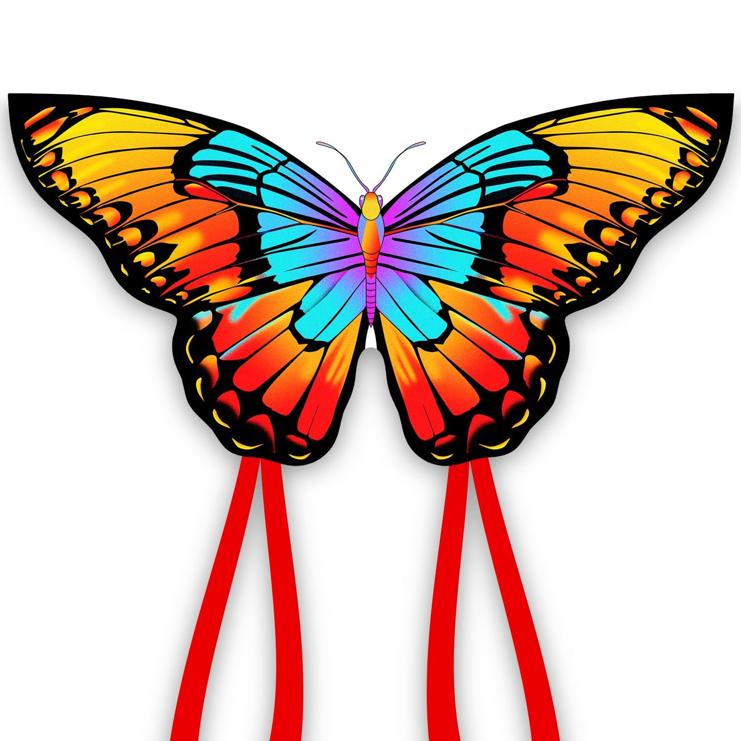 Xida Rainbow Butterfly Kites For Kids & Adults,Easy To Fly Beginner Kite, Large Single Line Kite For The Beach, Outdoor, Easy Fl