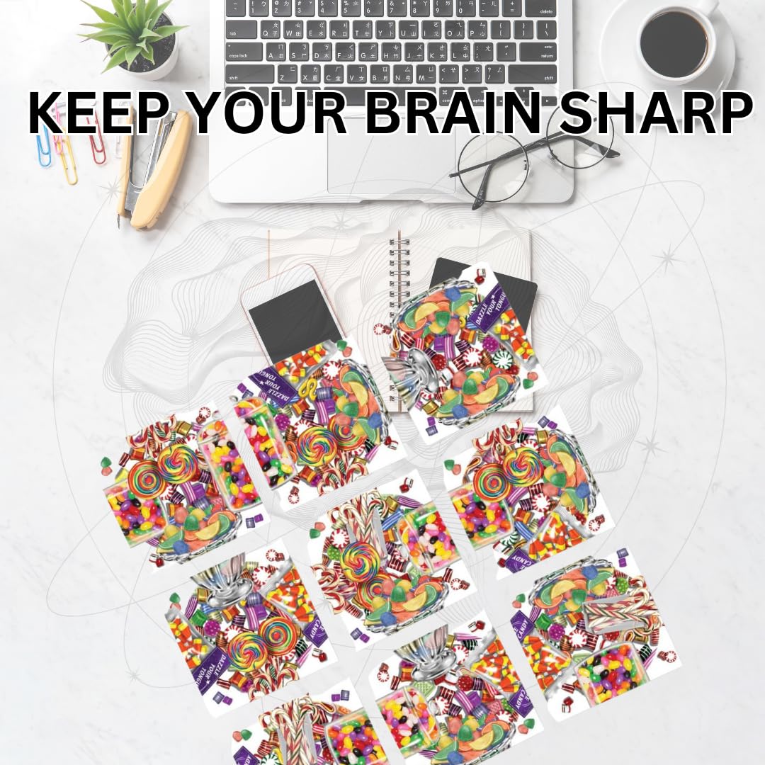 B. Dazzle - Beautiful Candy Artwork Jigsaw Puzzle - Challenging 9-Piece Brain Teaser Fun For All Ages - Trivia Quiz - Ideal Gift For Puzzle Enthusiasts - Enhance Cognitive Skills & Critical Thinking