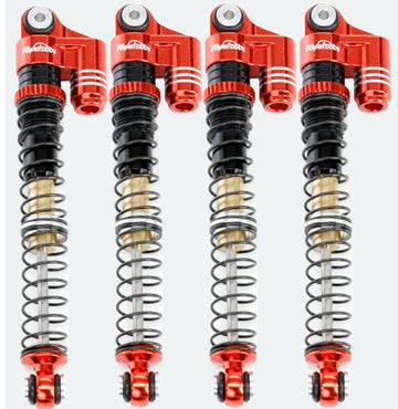Powerhobby 1/24 Axial SCX24 Aluminum 58mm Long Travel Shocks (Red)
