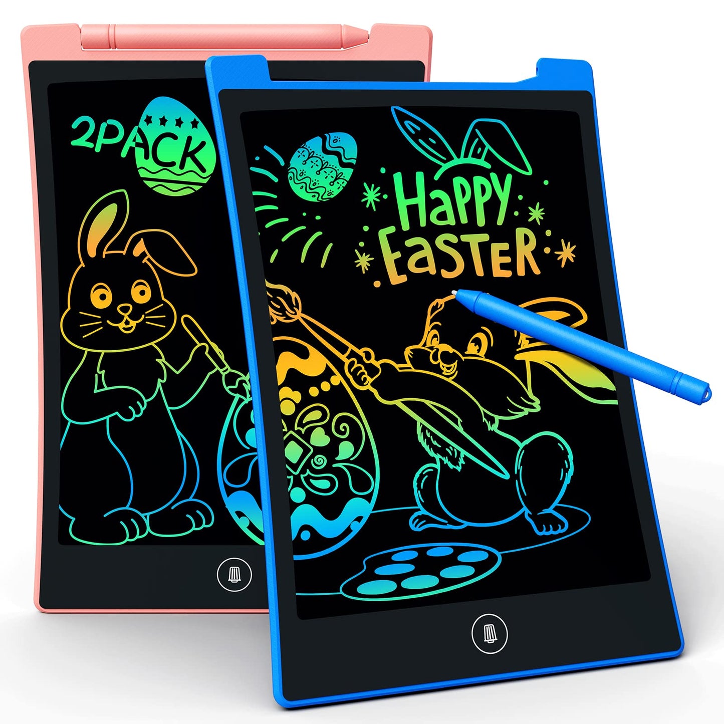 KOKODI Kids Toys 2 Pack LCD Writing Tablet, Colorful Toddler Drawing Pad Doodle Board Erasable, Educational Learning Toys Birthd