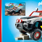 Playmobil Rally Car Toy Playset - 74 Pieces, Stuntman Mini Figure, Movable Axle, 348mm x 120mm x 187mm, Multicoloured, Model